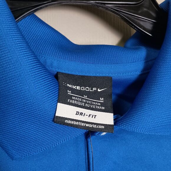Nike Golf Dri Fit Mens Polo Size Med Dell Partner Direct NWT Blue Short Sleeve - Picture 7 of 7